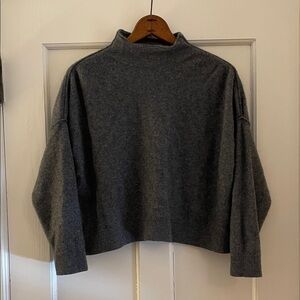 Anthropologie Pilcro Mock Neck 100% Cashmere Sweater Gray